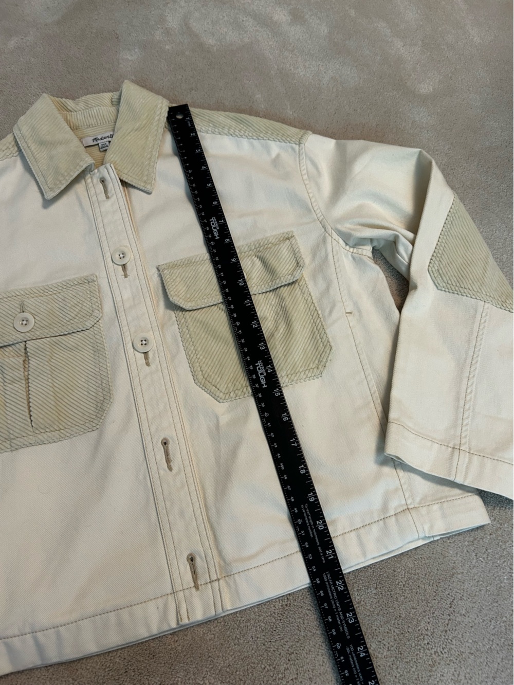 Madewell Cream Button-Front Utility Jacket - Picture 8 of 8